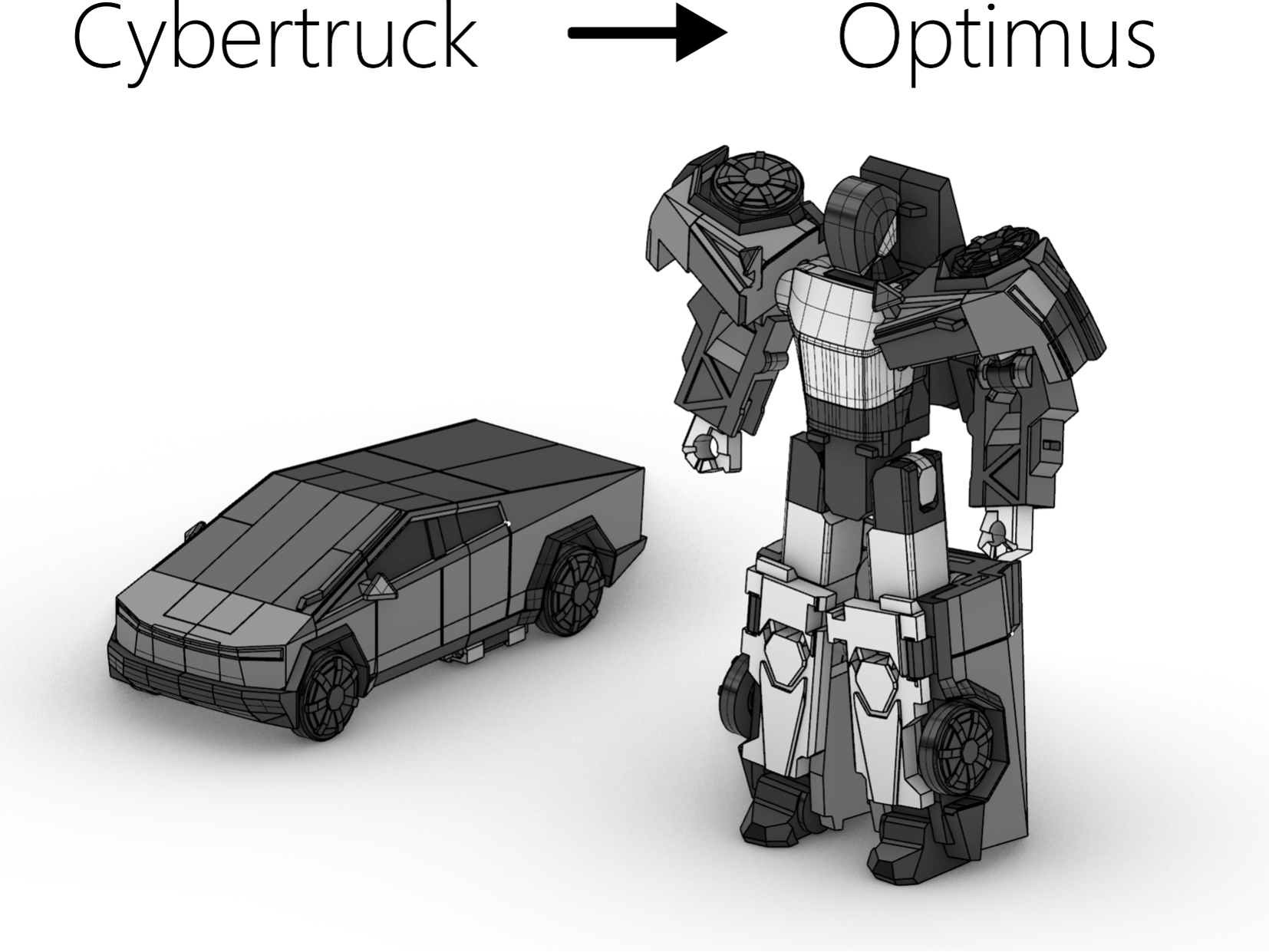 Cybertruck Optimus Transformer